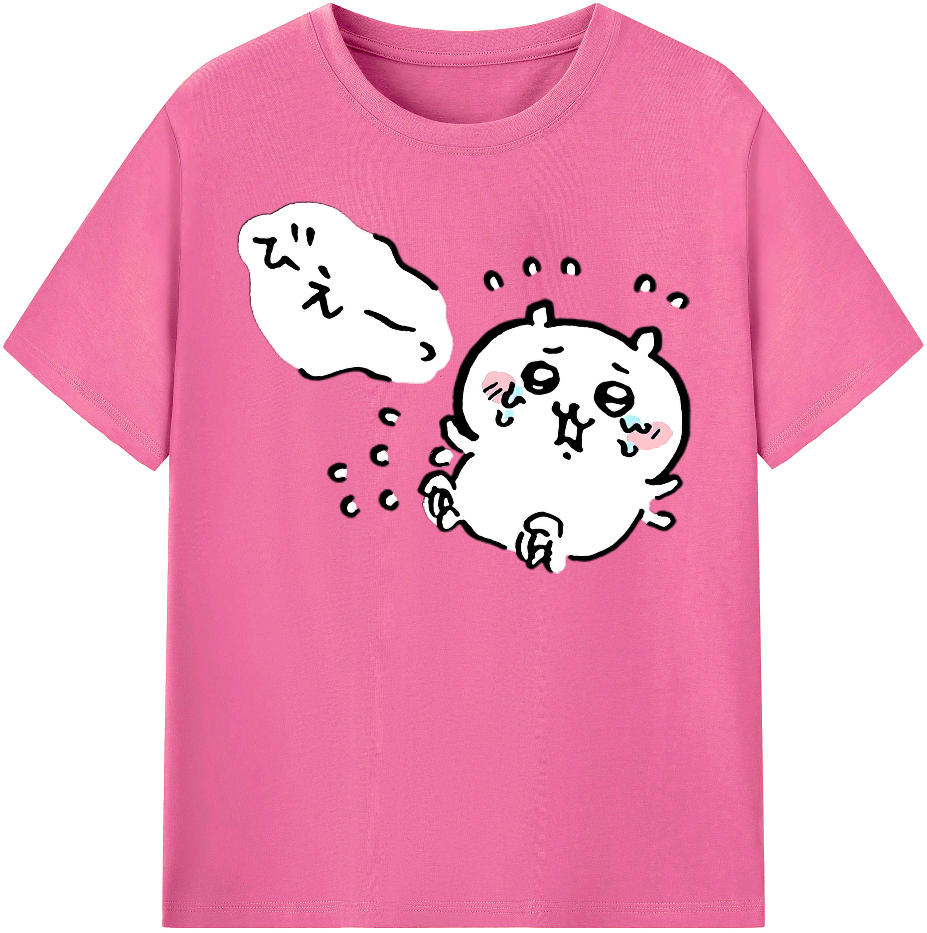 （画像用） ちいかわ ちいかわ Chii-kawa chiikawa レディースカジュアルプリントTシャツ（綿100％）